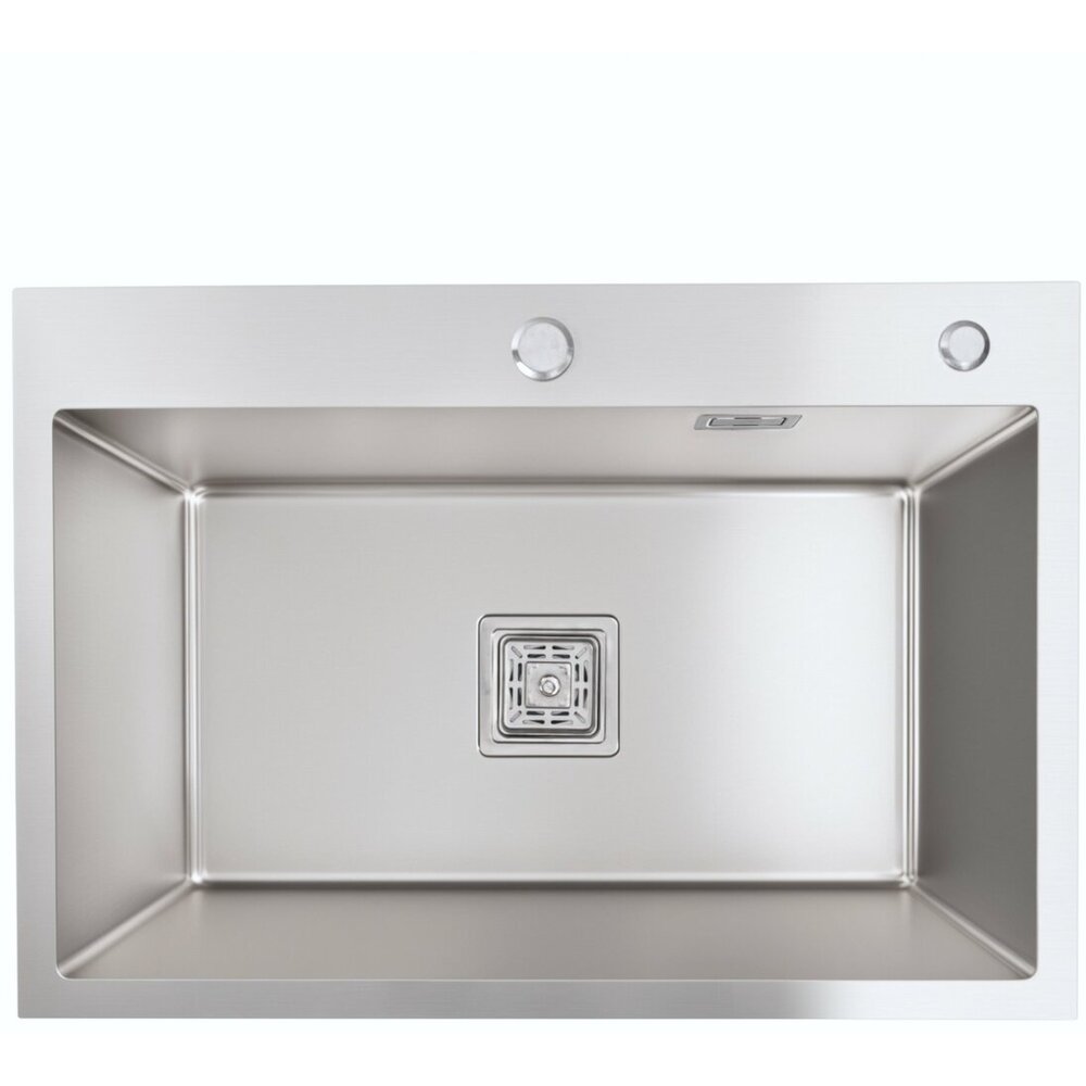 Фото - Мийка Platinum Handmade HSB 650х450х230 нержавійка (квадратний сифон 3,0/1,0)