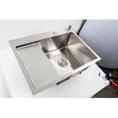 CM 65*50 R Мийка нержавійка ValesoHandmade (круглий сифон 3.0/0.8)