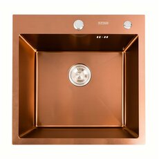 Кухонна мийка Platinum Handmade PVD мідь 500x500x220 (3,0/1,5 мм корзина та дозатор в комплекті)
