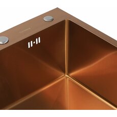 Кухонна мийка Platinum Handmade PVD мідь 500x500x220 (3,0/1,5 мм корзина та дозатор в комплекті)