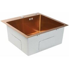 Кухонна мийка Platinum Handmade PVD мідь 500x500x220 (3,0/1,5 мм корзина та дозатор в комплекті)