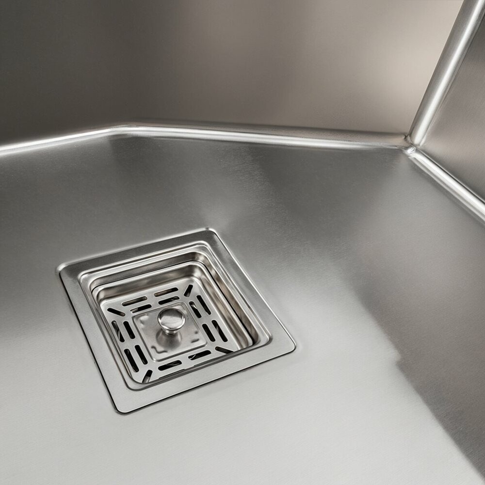 Фото - Мийка нержавійка Platinum Handmade 58*43B HSB (квадратний сифон 3,0/1,0)