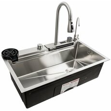 Кухонна мийка 75*45G сатин Platinum Handmade "Водоспад" повна комплектація