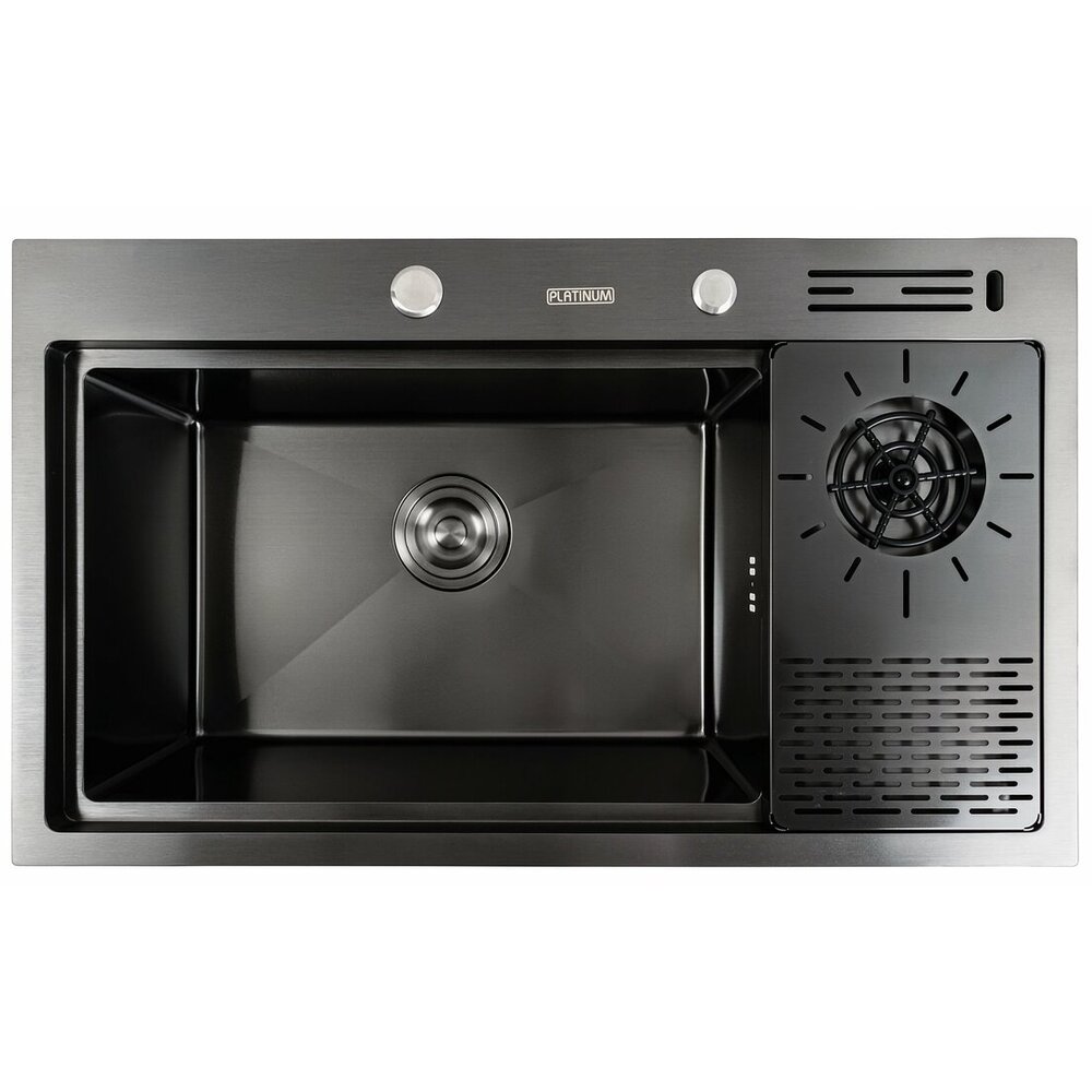 Фото - Кухонна мийка чорна PVD 78*46 Platinum Handmade