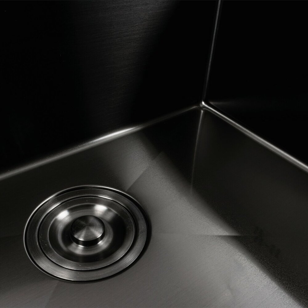 Фото - Кухонна мийка чорна PVD 78*46 Platinum Handmade