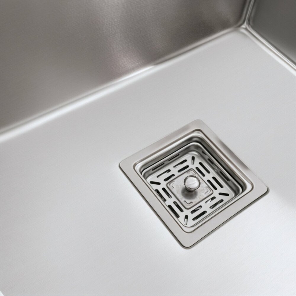 Фото - Мийка Platinum Handmade 780х430х220 L нержавійка (квадратний сифон,3.0/1.0)