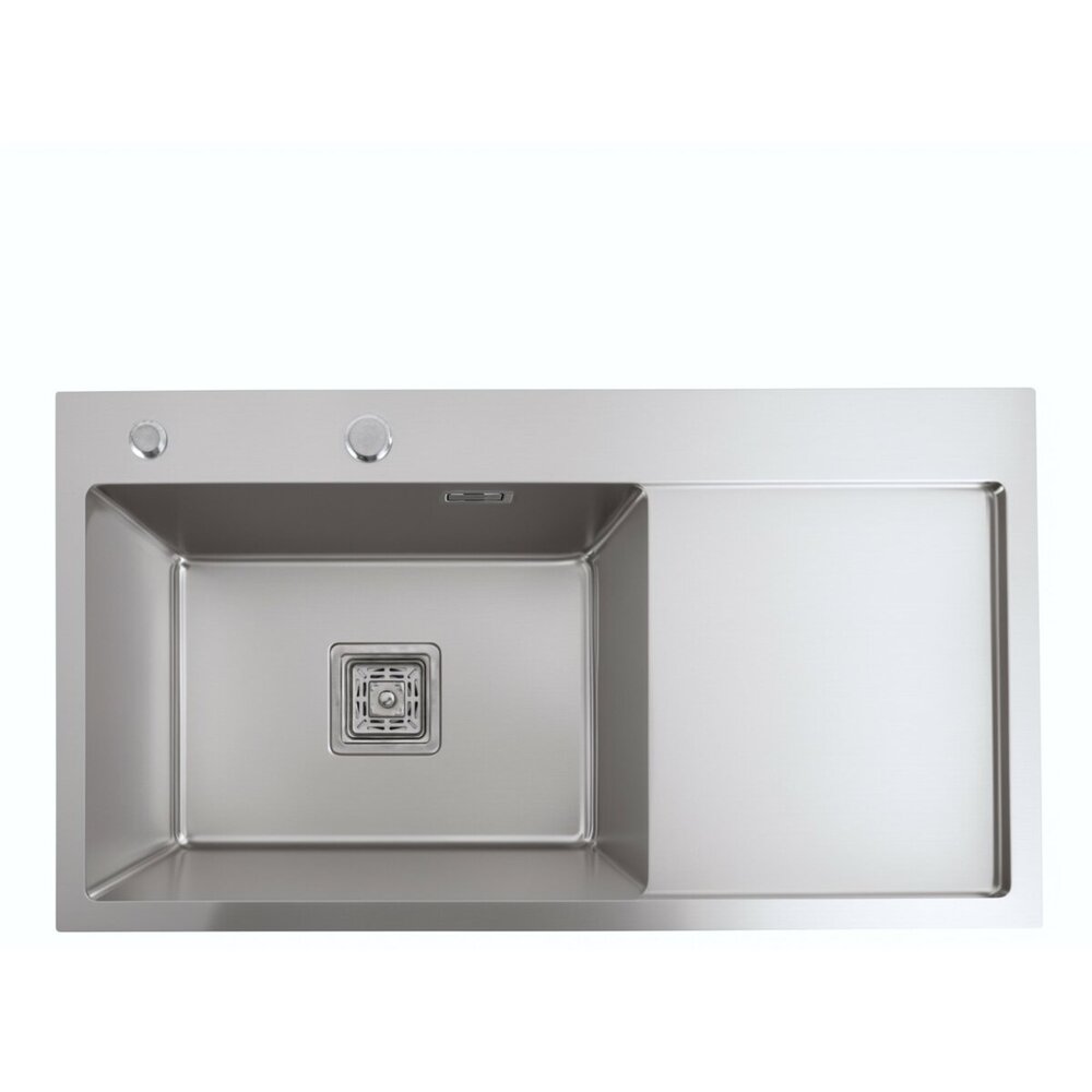 Фото - Мийка Platinum Handmade 780х430х220 L нержавійка (квадратний сифон,3.0/1.0)