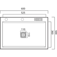 Кухонна мийка 60*50 нержавійка Valeso Handmade з підставкою для ножів