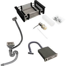 Кухонна мийка 60*50 нержавійка Valeso Handmade з підставкою для ножів