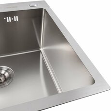 Кухонна мийка 50*50 нержавійка Valeso Handmade з підставкою для ножів (сифон круглий, 3,0/0,8)