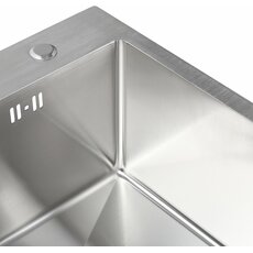 Кухонна мийка 50*50 нержавійка Valeso Handmade з підставкою для ножів (сифон круглий, 3,0/0,8)