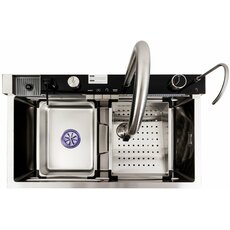 Кухонна мийка 75*45М сатин Platinum Handmade "Водоспад"