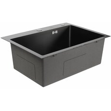 Кухонна мийка Valeso Handmade PVD 600х450х220 чорна (товщина 3,0/1,5 мм дозатор в комплекті)