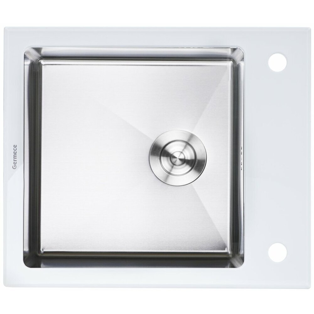 Фото - Кухонна мийка Handmade WHITE GLASS 600х510х200