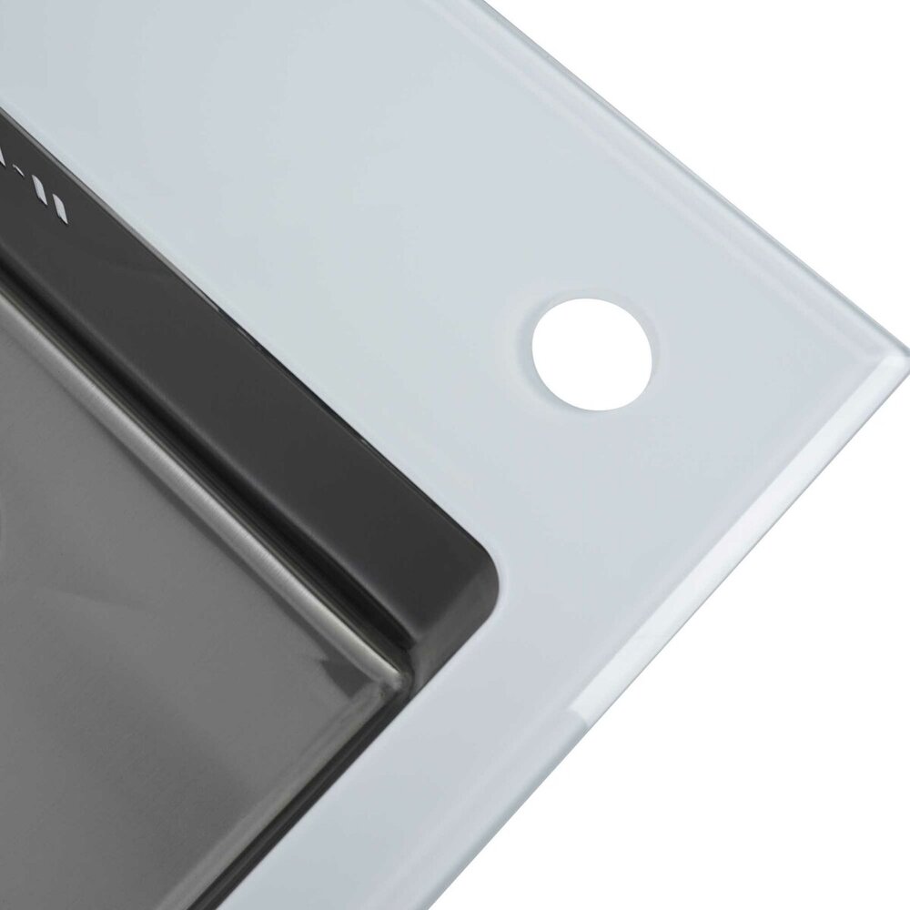 Фото - Кухонна мийка Handmade WHITE GLASS 600х510х200