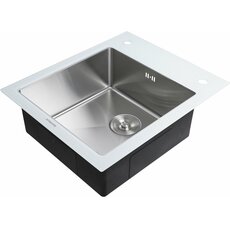 Кухонна мийка Handmade WHITE GLASS 600х510х200