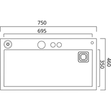 Кухонна мийка 75*46D PVD сіра Platinum Handmade "ВОДОСПАД"