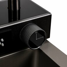 Кухонна мийка 75*46D PVD сіра Platinum Handmade "ВОДОСПАД"