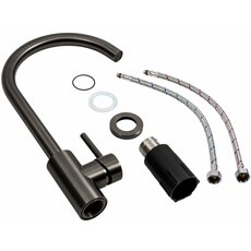 Змішувач кухонний Platinum PVD чорний 8003А-LI