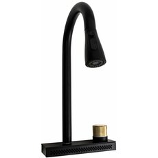 Змішувач під мийку "Водоспад" ZS86 Platinum (black)