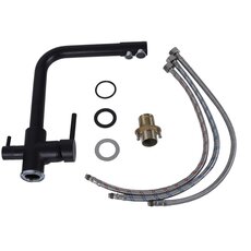 Змішувач кухонний під фільтр Platinum чорний KT 14