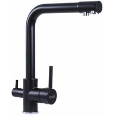 Змішувач кухонний під фільтр Platinum чорний KT 14