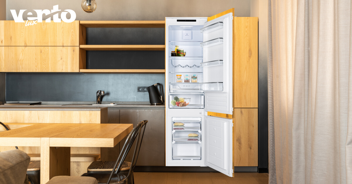 фото звукова ідентифікації та рівень шуму вбудованих кухонних холодильників